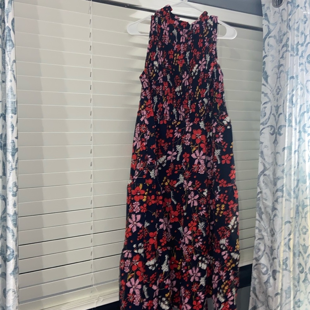BloomChic Floral Sleeveless Dress - Black and Pink